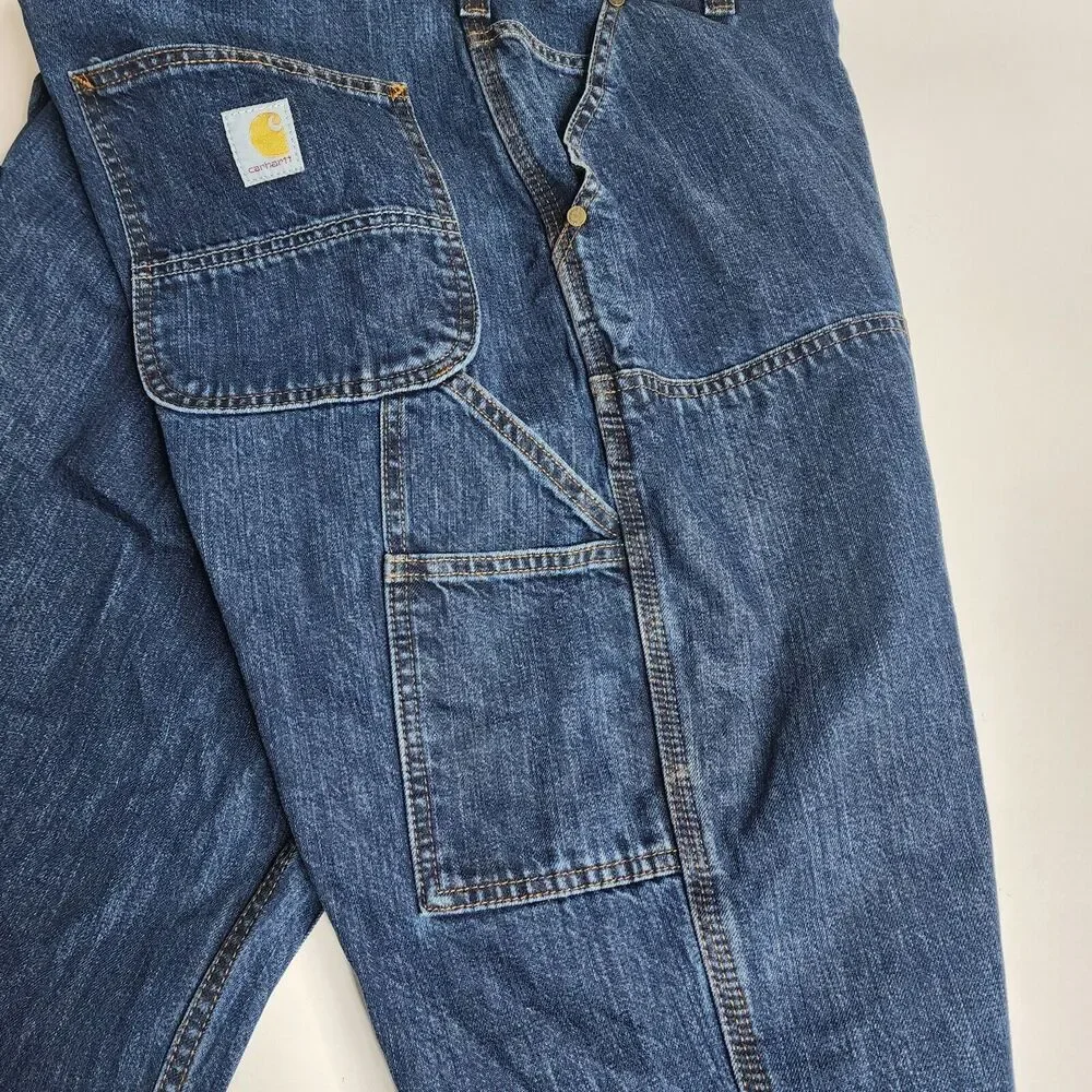 Carhartt Loose Fit Double Front Utility Logger Denim‎ Jeans Men's Size 42 x 32